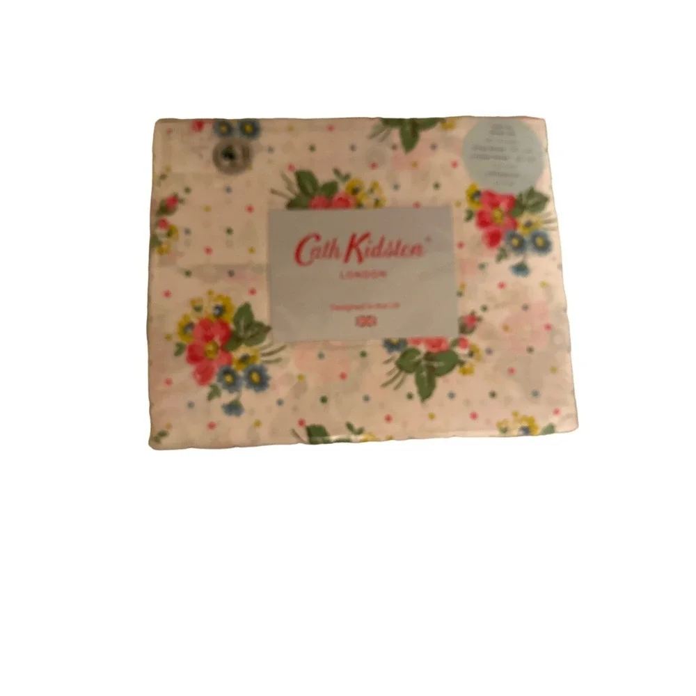 Cath Kidston Twin XL Sheet Set Floral 100%‎ Cotton Percale 200 Thread Count Pink